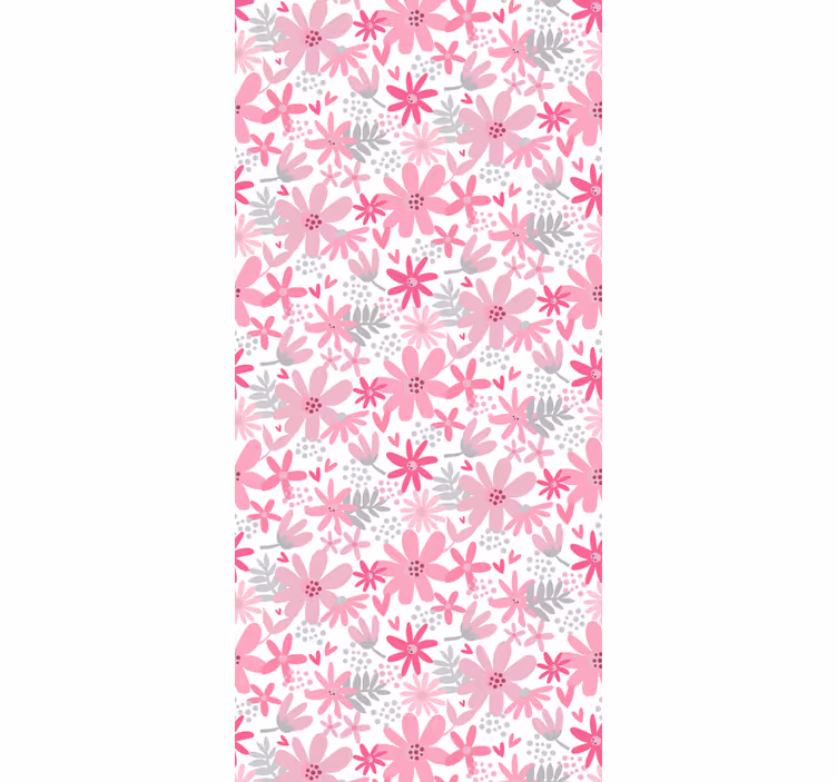 Flowerprint 'Yambo' Pink Flower Wallpaper - TenStickers
