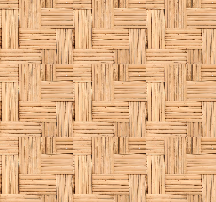 Beige handmade wicker effect textured wallpaper - TenStickers