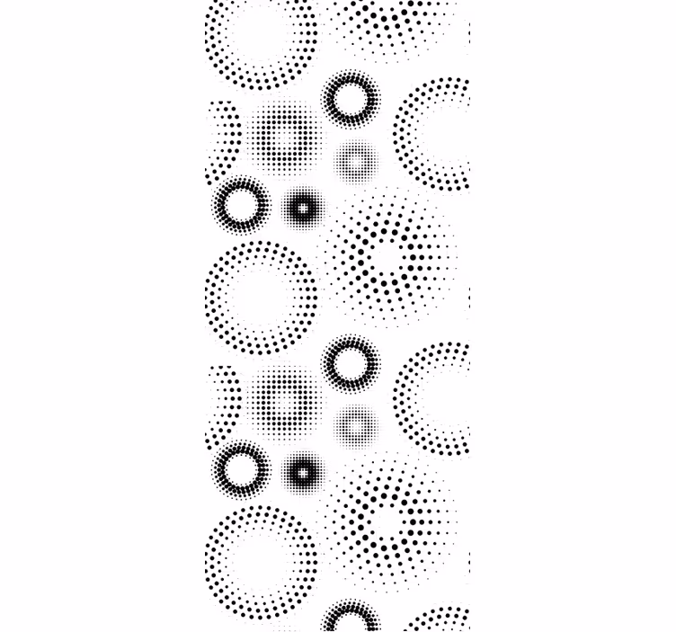 Pointillist geometry polka dots wallpaper - TenStickers