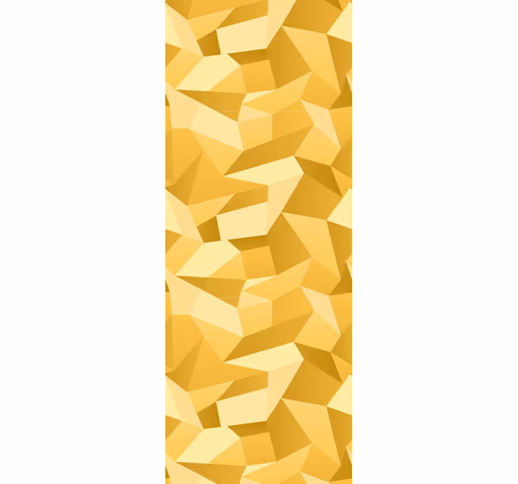 3D Gold Geometric shapes triangle wallpaper - TenStickers