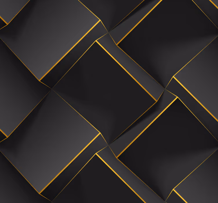 Geometric Black Patterns 3d wallpaper - TenStickers