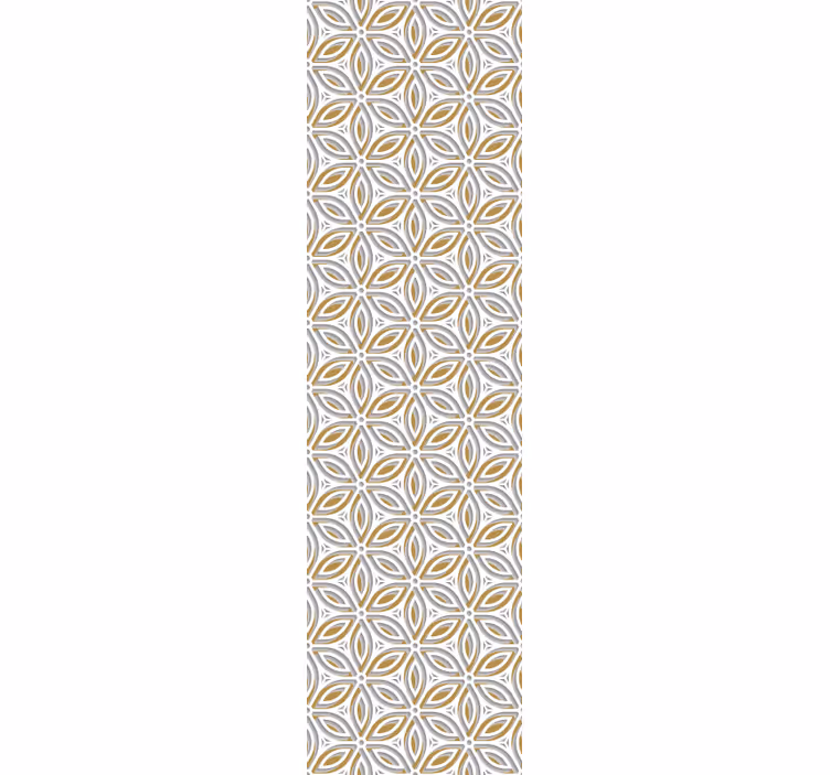 Patterned Floral Motif tile wallpaper - TenStickers