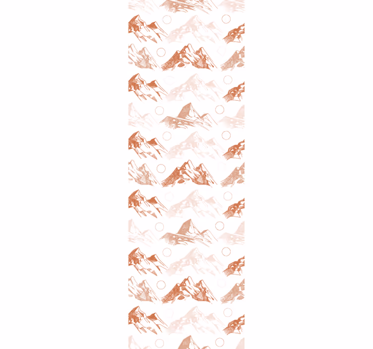 Terracotta mountain pattern Landscape wallpaper - TenStickers