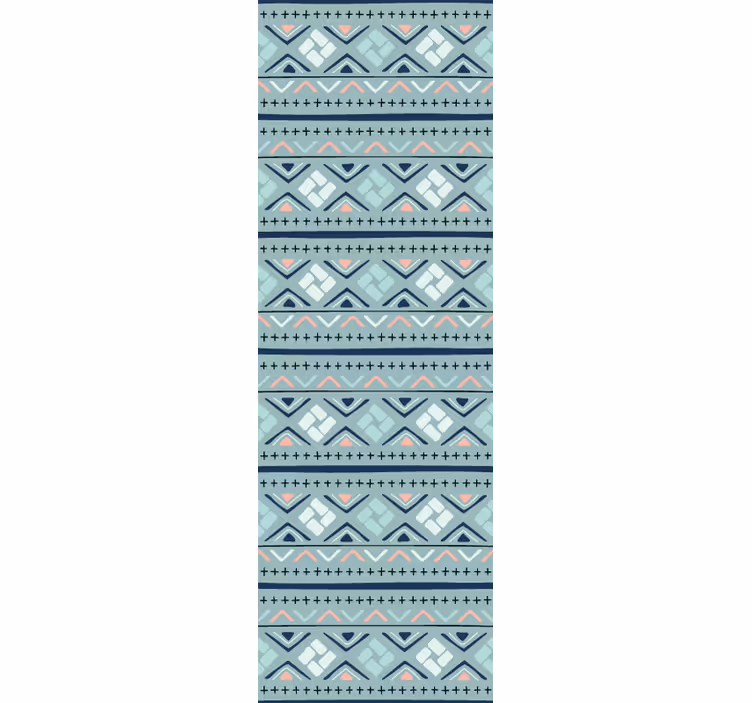 Tribal pattern Light blue abstract wallpaper - TenStickers