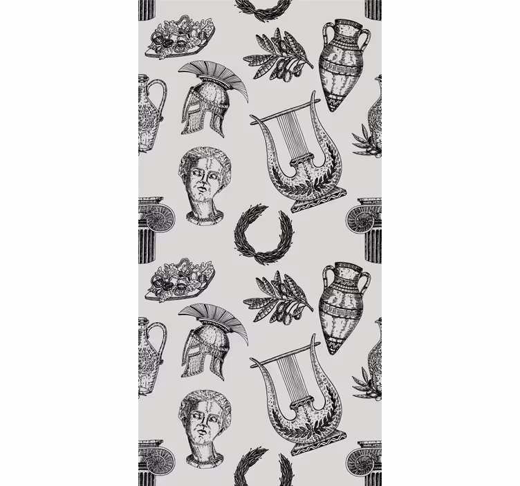 Ancient Rome symbols Abstract Wallpaper - TenStickers