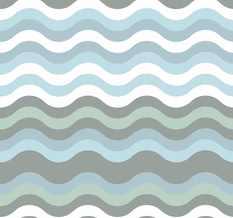 Scandinavian waves Striped Wallpaper - TenStickers