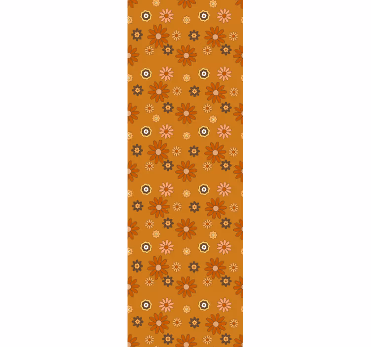 60s flower power vintage wallpaper - TenStickers