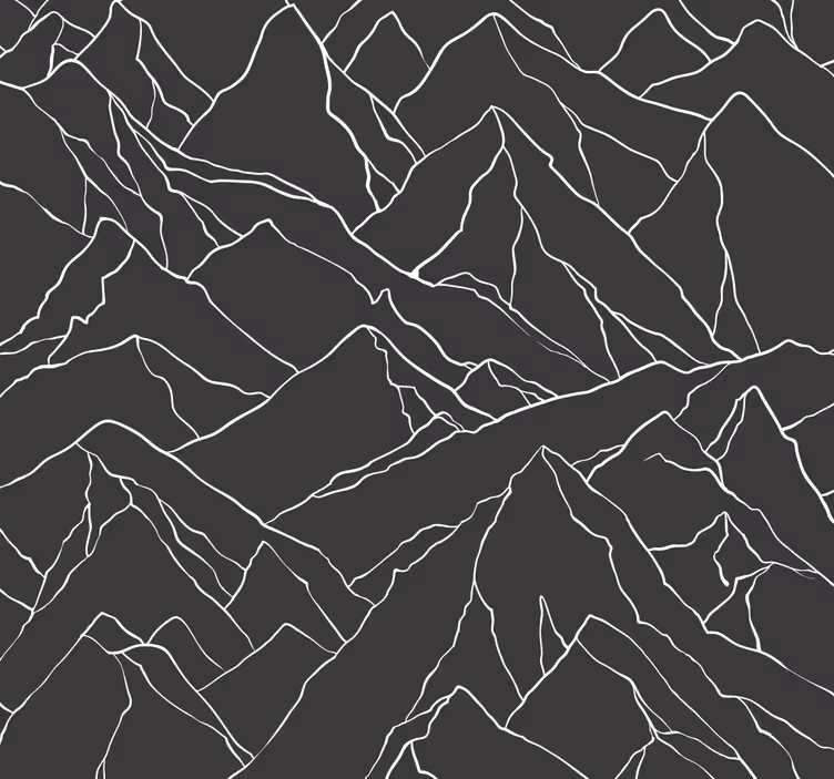 outlined mountains Modern Wallpaper - TenStickers