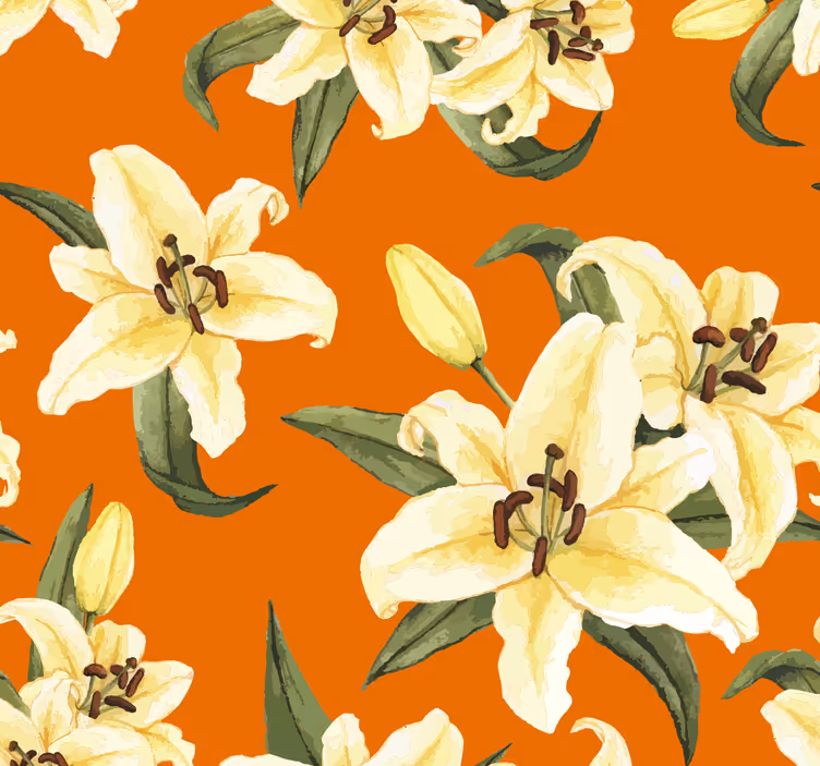 Floral Explosion flower wallpaper - TenStickers