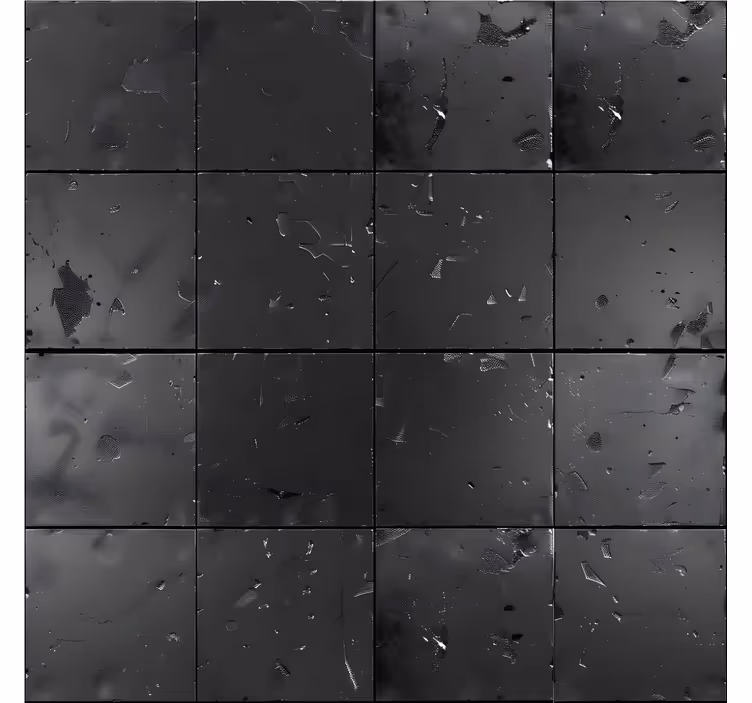 Black industrial style tile wallpaper - TenStickers