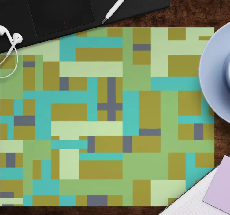 Abstract Color Blocks mouse pad patterns - TenStickers