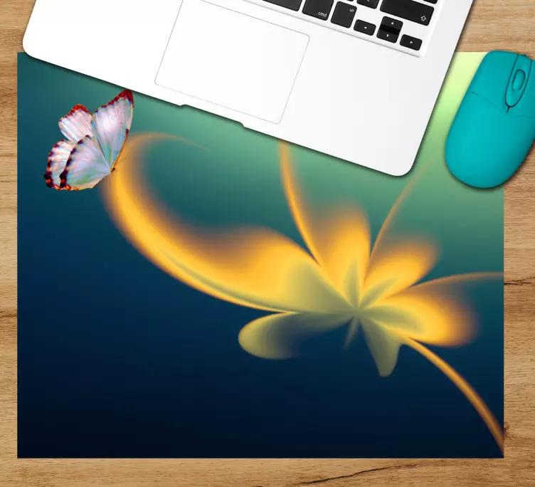 Beautiful Butterfly flower butterfly mousepad - TenStickers