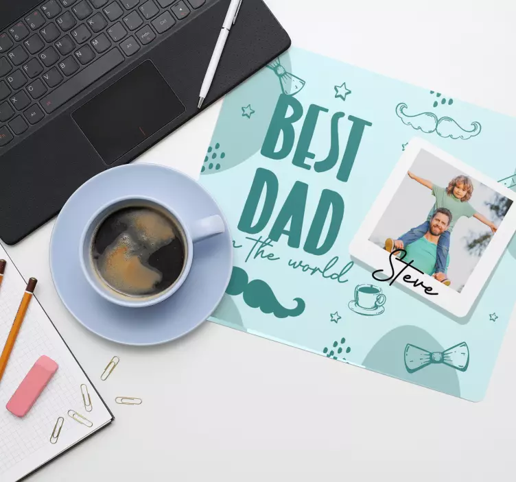 Best dad personalised mouse mat - TenStickers