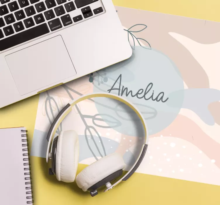 "Boho" floral illustration original mouse pad - TenStickers