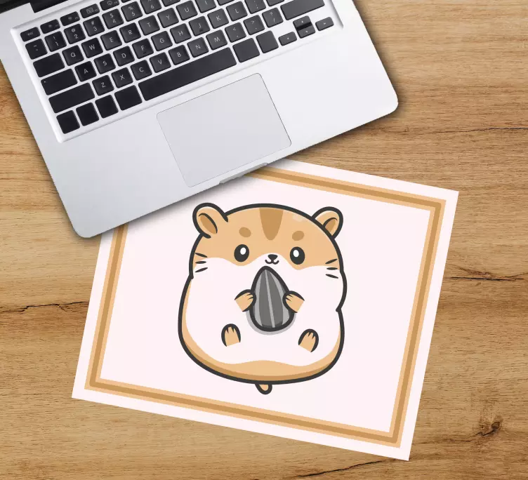 Cute hamster cartoon original mouse pad - TenStickers