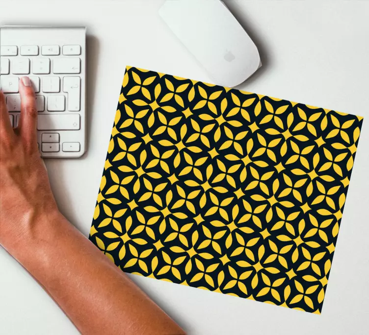 Golden geometric pattern mouse pad patterns - TenStickers