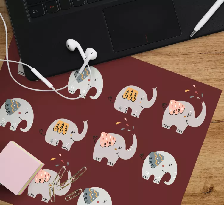 Elephant cartoon more mousepads - TenStickers