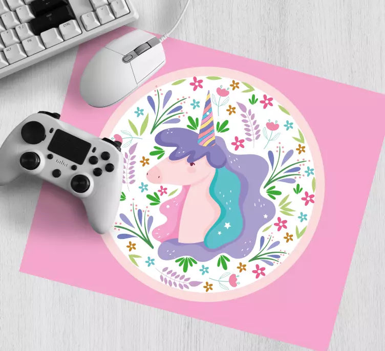 Fairy little unicorn anime mousepad - TenStickers