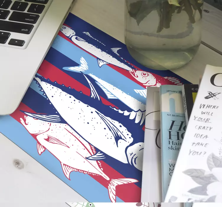 Hand draw fishes  mouse pad - TenStickers