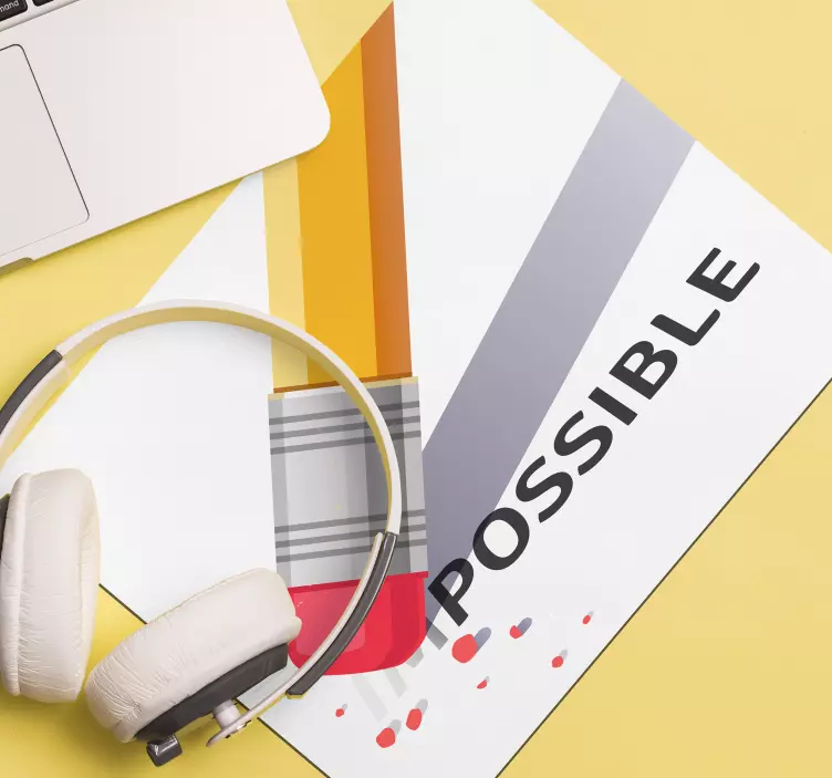 Nothing is impossible mouse pad quotes - TenStickers
