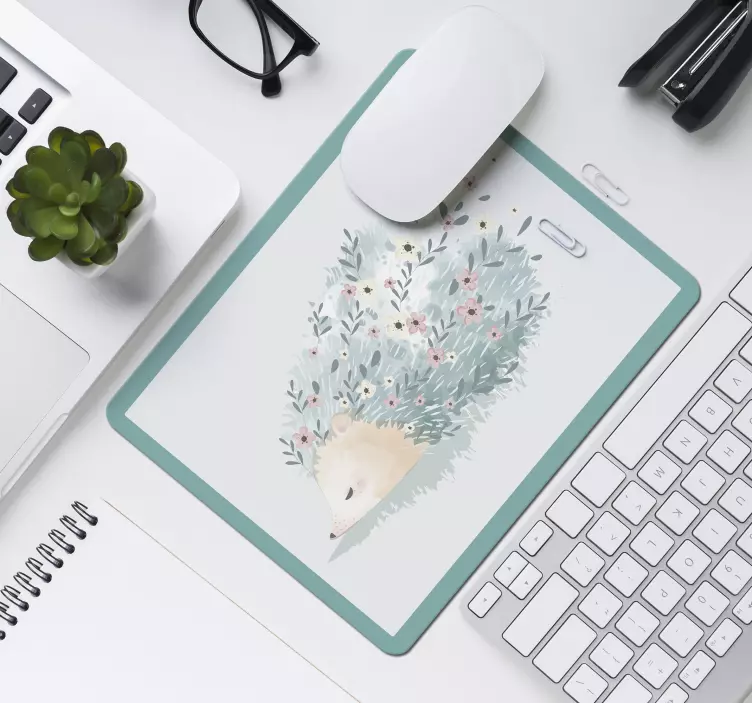 Porcupine art hedgehog mouse pad - TenStickers