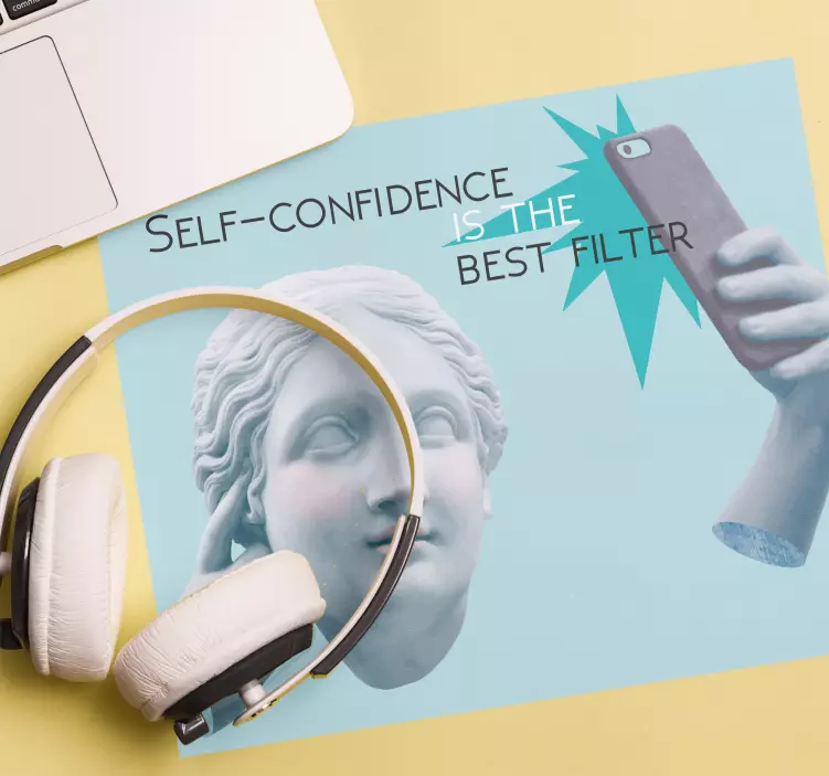 Self-love quote template mouse pad quotes - TenStickers