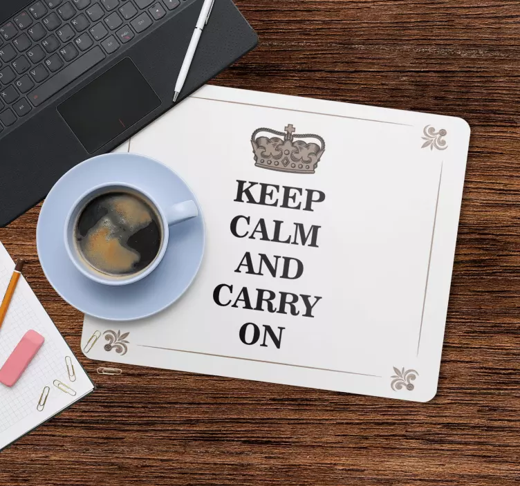 "Stay Calm and Create Your Own Design" personalised mouse mat - TenStickers