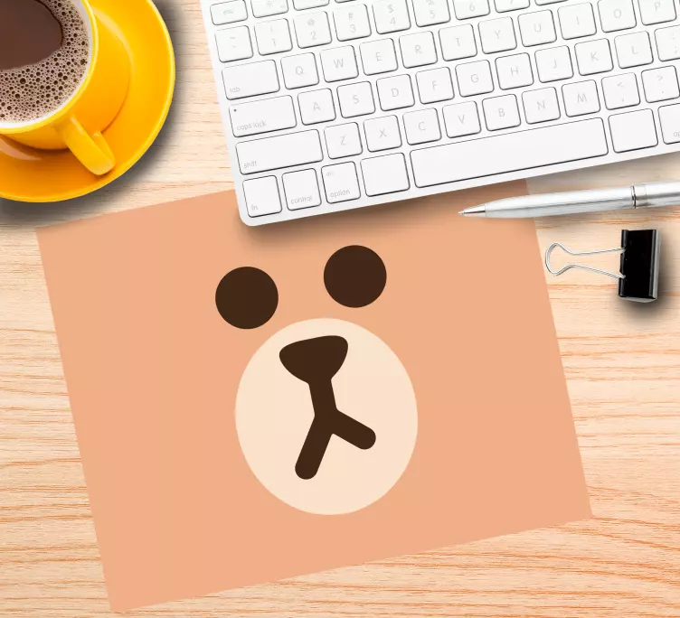 Teddy bear face original mouse pad - TenStickers