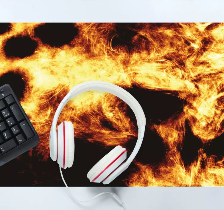 X ZERO flames graphic gaming mouse pad - TenStickers