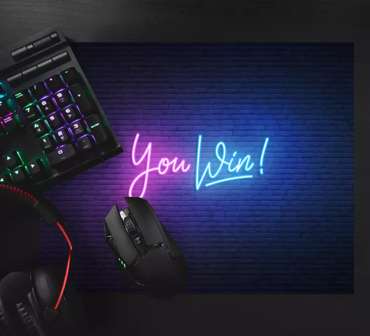 You win mouse gamer pad quotes - TenStickers