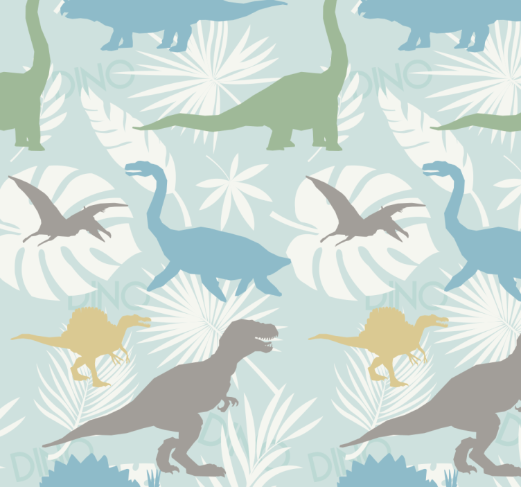 Pastel color pattern dinosaur roller blind - TenStickers