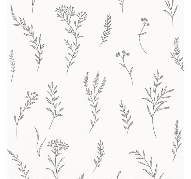 White colour with plants master bedroom roller blind - TenStickers