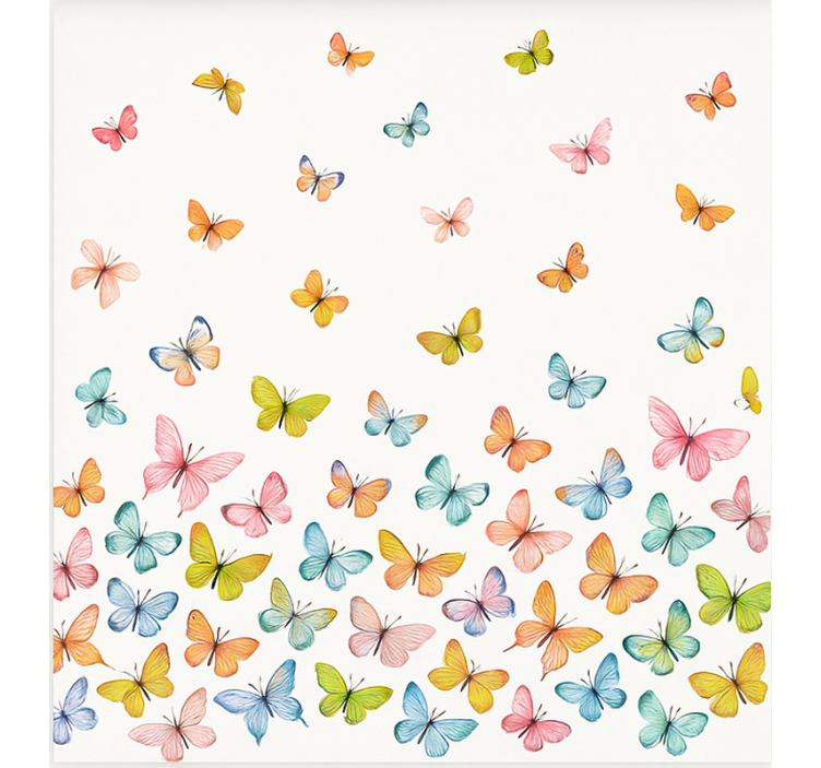 Flying colorful butterflies children room roller blind - TenStickers