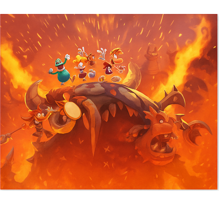 Fiery victory on monster geek roller blind - TenStickers