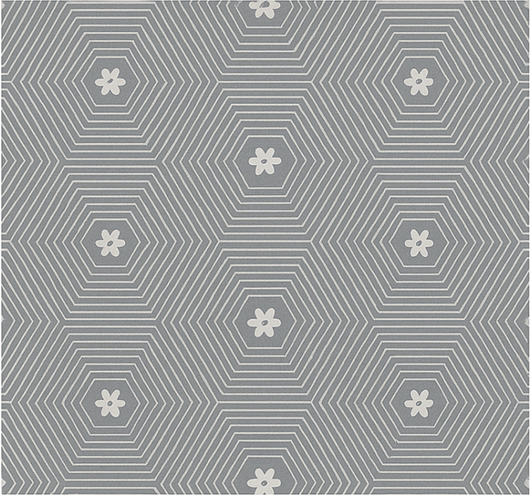 Gray Hexagon Geometric teenage bedroom roller blind - TenStickers