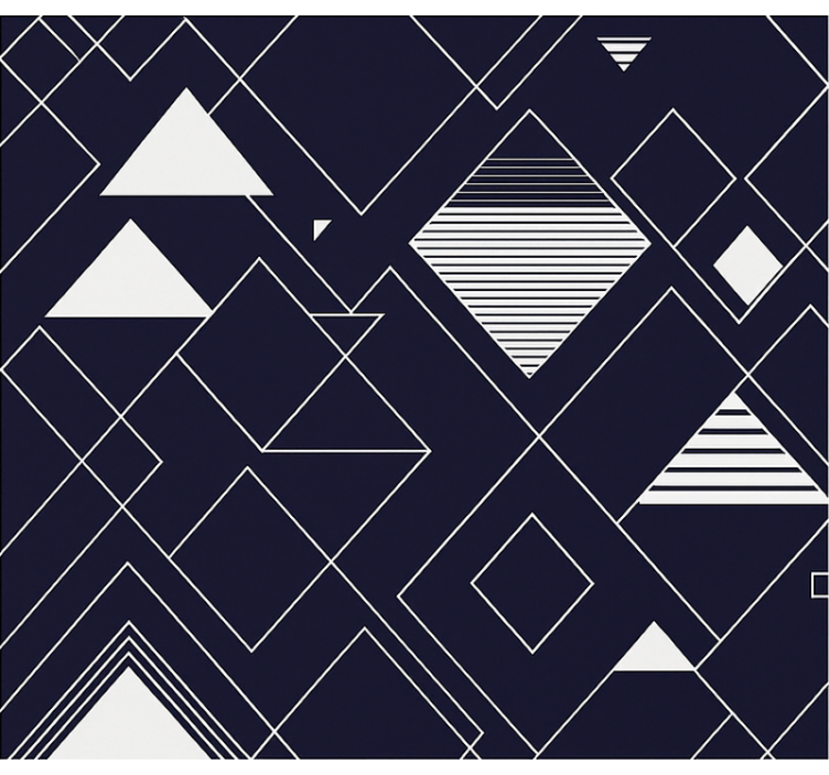 Navy geometry teenage bedroom roller blind - TenStickers