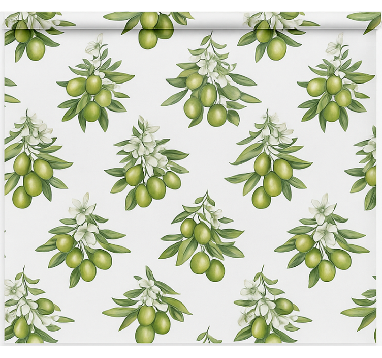 Olive tree bunches dining room roller blind - TenStickers