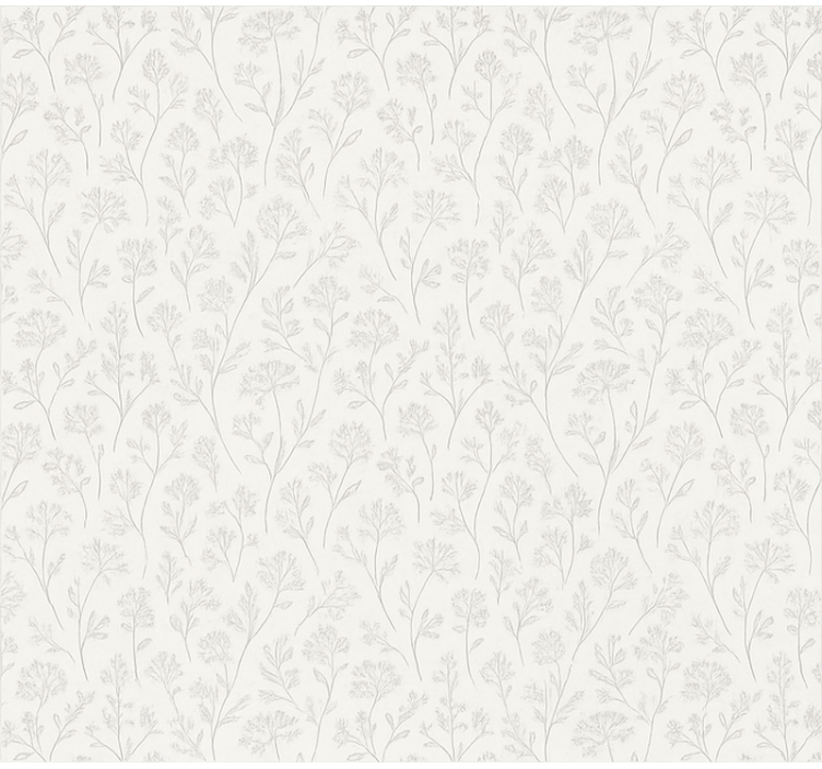 Thin grey flower art  dining room roller blind - TenStickers