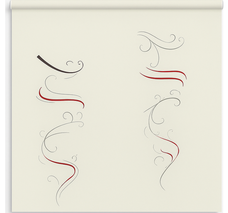 Scandinavian roller blind abstract floral spiral - TenStickers