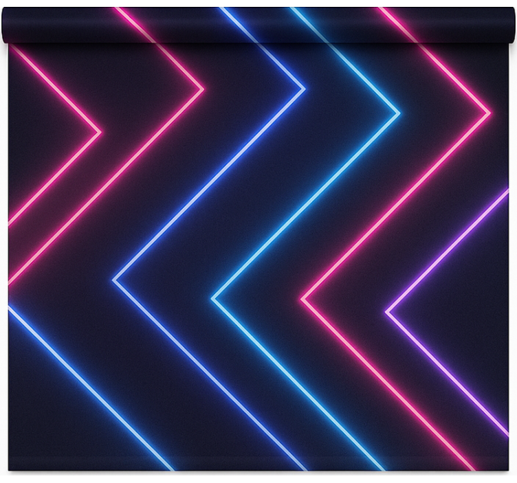 Teenage bedroom roller blind neon lights effect - TenStickers