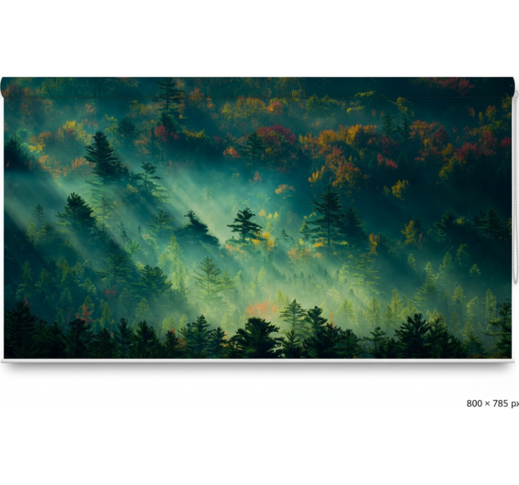 Tree roller blind the mysterious woods - TenStickers