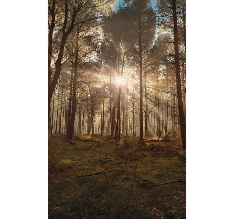 Tree roller blind golden wildlife retreat - TenStickers