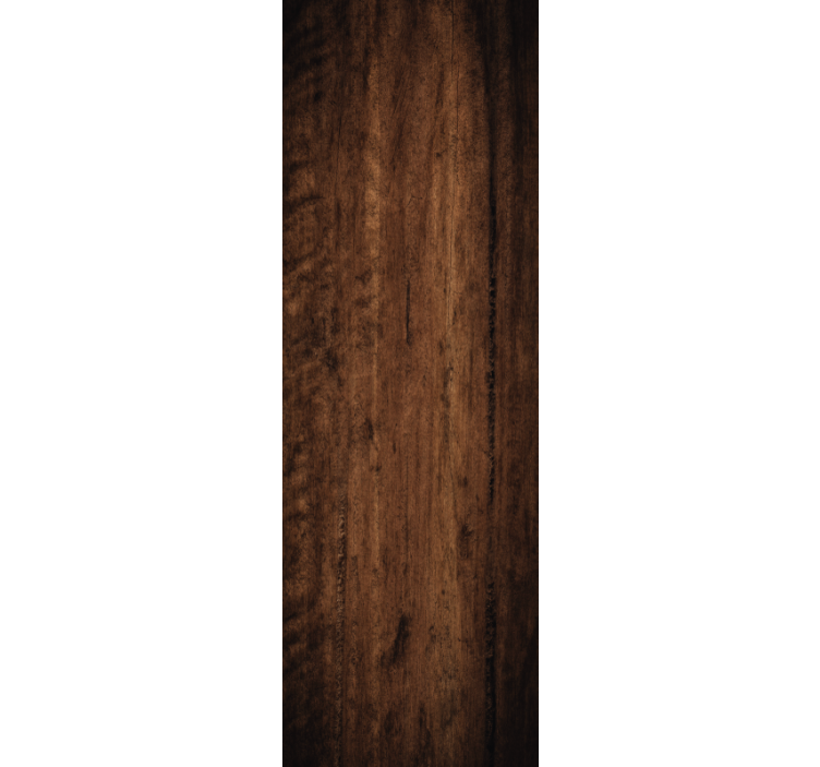 Home office roller blind in dark wood texture - TenStickers