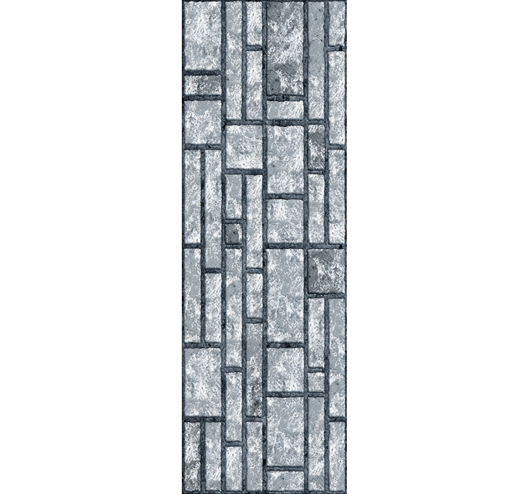 Home office roller blind in gray concrete blocks - TenStickers