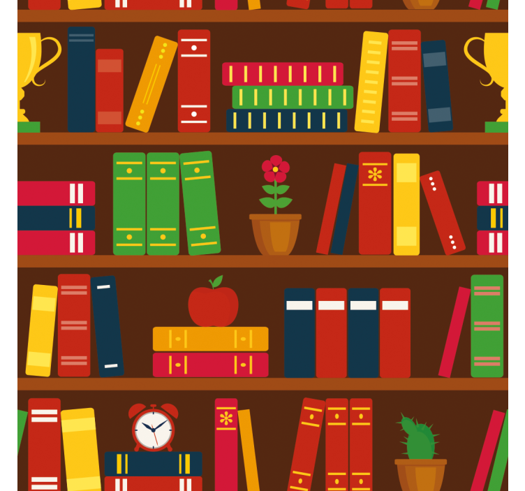 Home office roller blind for home library - TenStickers