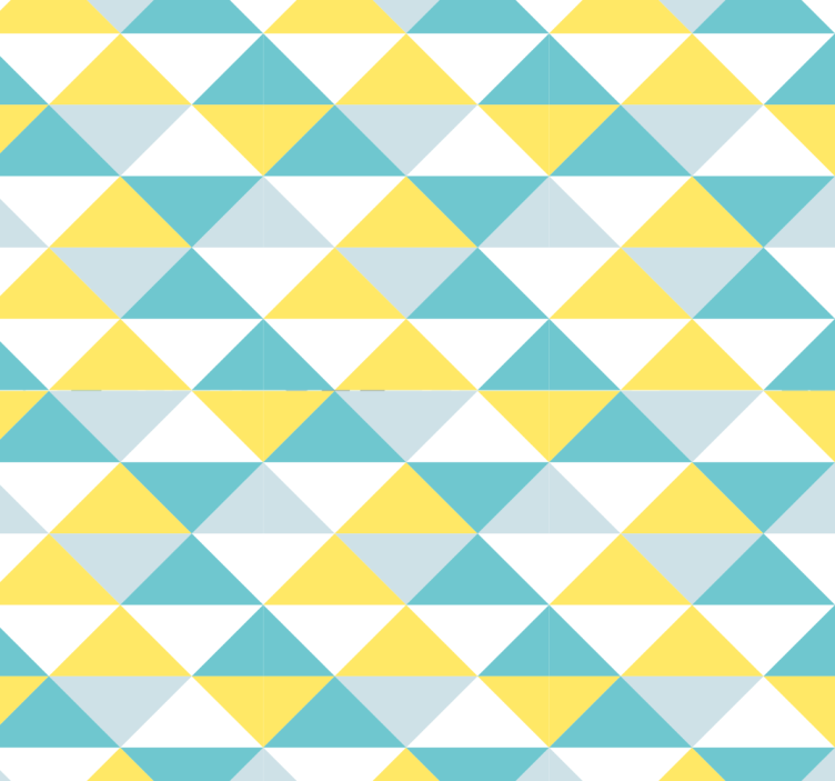 Home office roller blind in yellow and blue tile - TenStickers