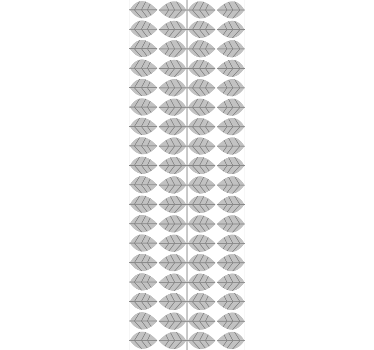 Dining room roller blind with elegant leaf design - TenStickers