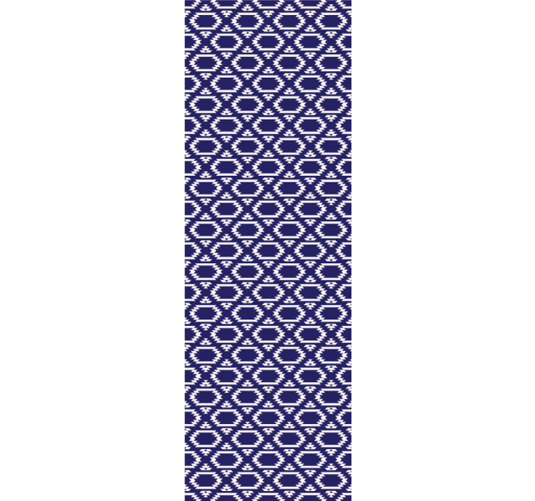 Dining room roller blind with geometric hexagons - TenStickers