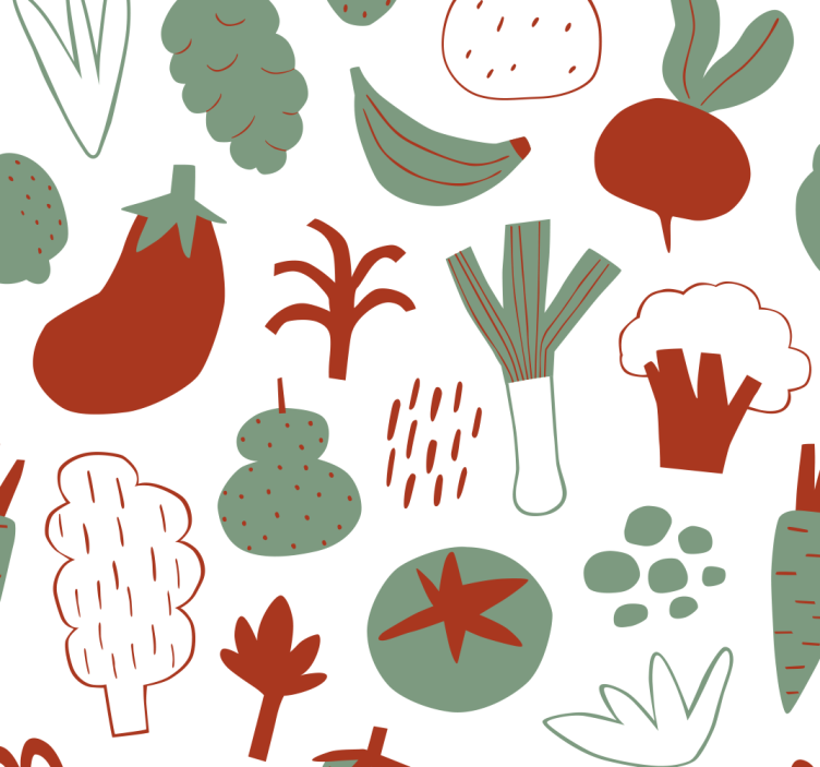 Kitchen roller blind with vibrant vegetables design - TenStickers
