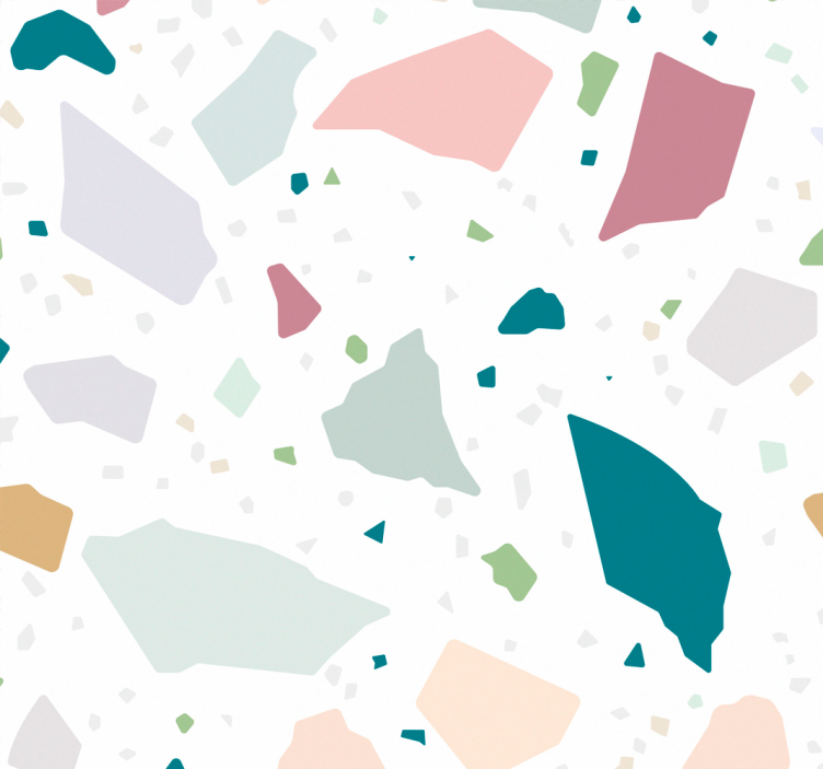 Kitchen roller blind colorful geometric terrazzo - TenStickers